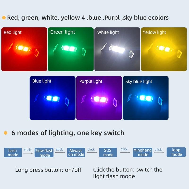 Strobe Light Drone Warning Light Anti-collision Warning Light USB Charging Signal Indicator Drone Motorcycle Bicycle Accessories 6 Strobe Light Drone Warning Light Anti-collision Warning Light USB Charging Signal Indicator Drone Motorcycle Bicycle Accessories - Image 6