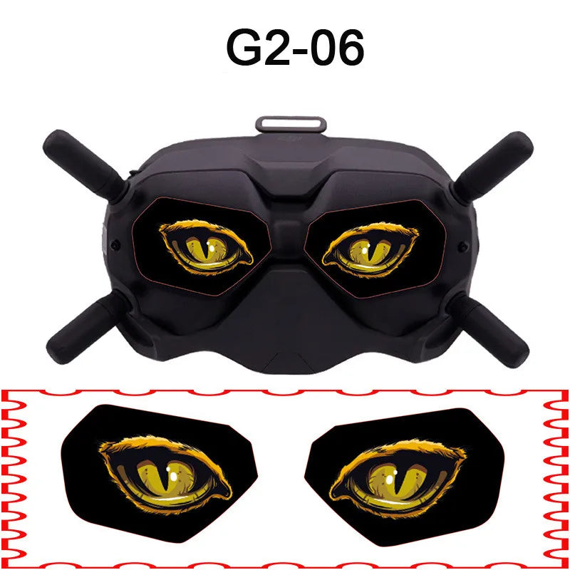 PVC Big Eyes Skin Stickers for DJI Goggles V2 - Flight Glasses Decal Decorative Film for DJI Avata / FPV Camera Drone Accessories - Image 6