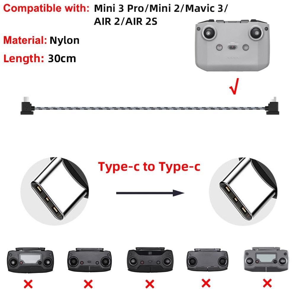 Data Cable OTG Remote Controller to Phone Tablet Connector USB TypeC IOS Extend for DJI Mavic MINI/2/3 Pro/SE/Pro/Air/Mavic 2/3 15 Data Cable OTG Remote Controller to Phone Tablet Connector USB TypeC IOS Extend for DJI Mavic MINI/2/3 Pro/SE/Pro/Air/Mavic 2/3 - Image 15