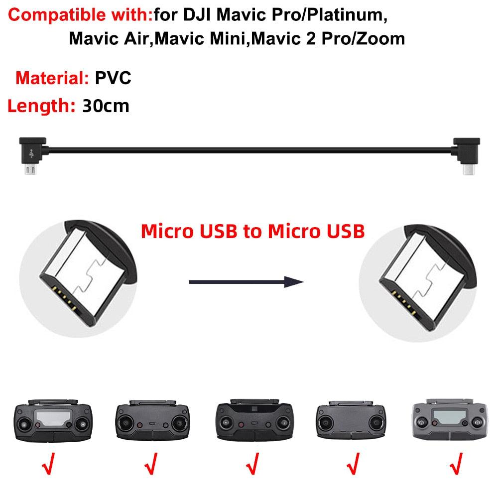 Data Cable OTG Remote Controller to Phone Tablet Connector USB TypeC IOS Extend for DJI Mavic MINI/2/3 Pro/SE/Pro/Air/Mavic 2/3 6 Data Cable OTG Remote Controller to Phone Tablet Connector USB TypeC IOS Extend for DJI Mavic MINI/2/3 Pro/SE/Pro/Air/Mavic 2/3 - Image 6