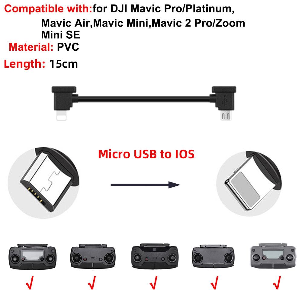 Data Cable OTG Remote Controller to Phone Tablet Connector USB TypeC IOS Extend for DJI Mavic MINI/2/3 Pro/SE/Pro/Air/Mavic 2/3 21 Data Cable OTG Remote Controller to Phone Tablet Connector USB TypeC IOS Extend for DJI Mavic MINI/2/3 Pro/SE/Pro/Air/Mavic 2/3 - Image 21