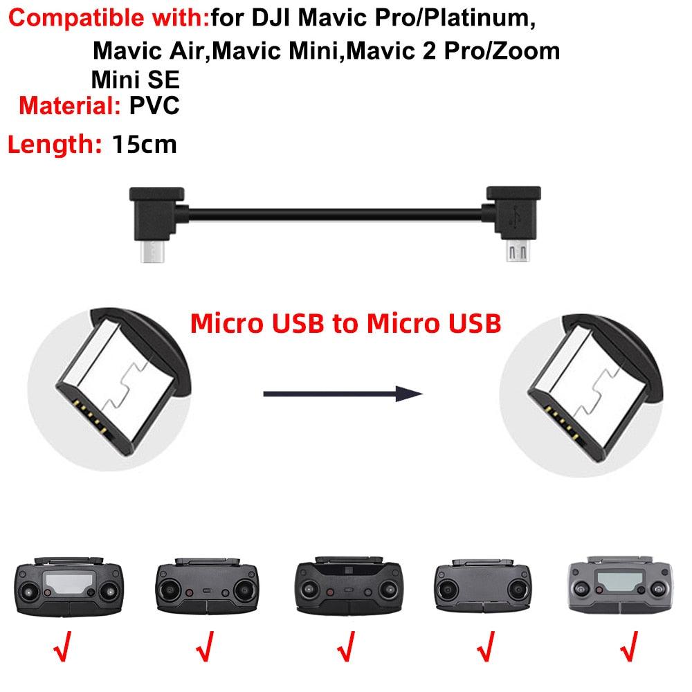 Data Cable OTG Remote Controller to Phone Tablet Connector USB TypeC IOS Extend for DJI Mavic MINI/2/3 Pro/SE/Pro/Air/Mavic 2/3 4 Data Cable OTG Remote Controller to Phone Tablet Connector USB TypeC IOS Extend for DJI Mavic MINI/2/3 Pro/SE/Pro/Air/Mavic 2/3 - Image 4