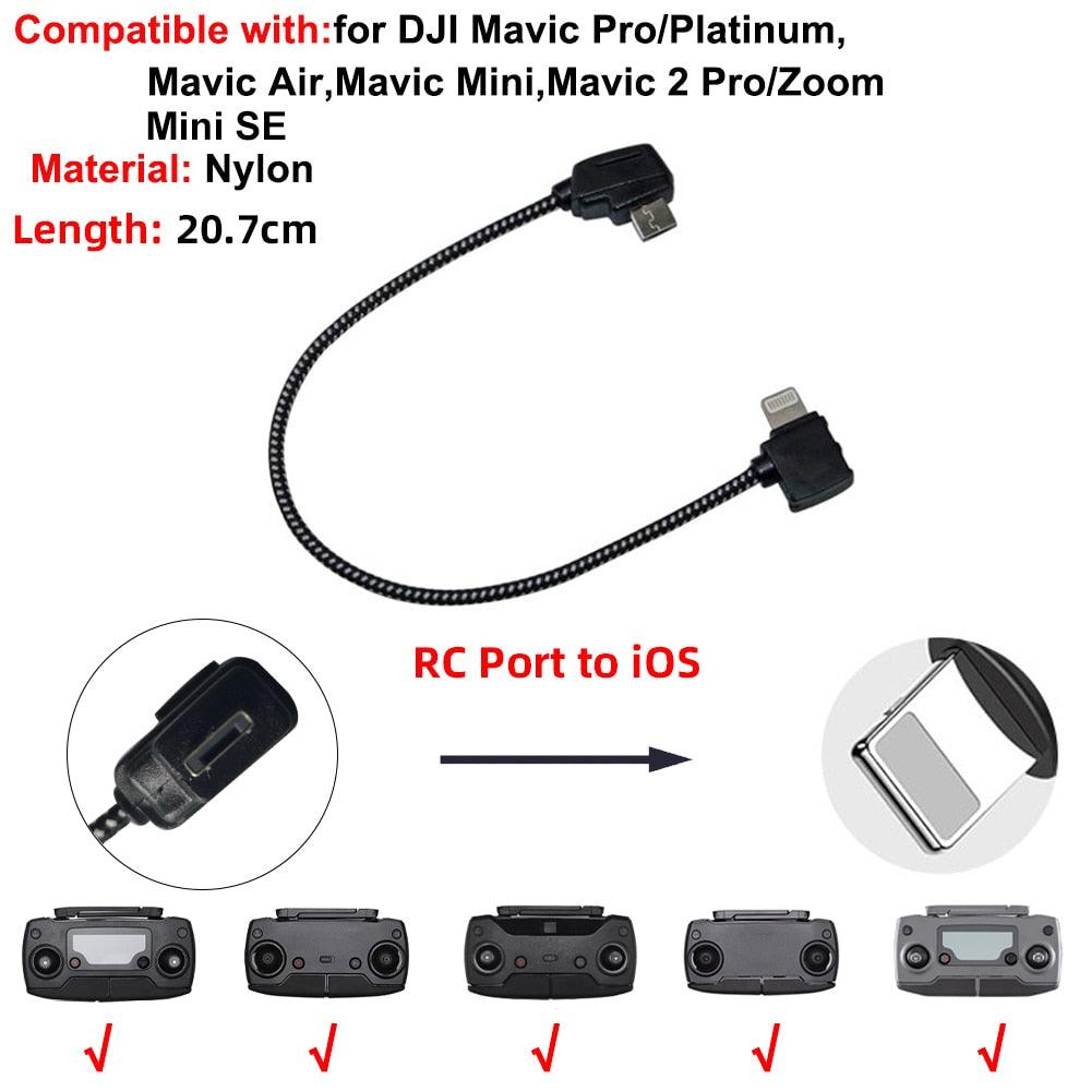 Data Cable OTG Remote Controller to Phone Tablet Connector USB TypeC IOS Extend for DJI Mavic MINI/2/3 Pro/SE/Pro/Air/Mavic 2/3 11 Data Cable OTG Remote Controller to Phone Tablet Connector USB TypeC IOS Extend for DJI Mavic MINI/2/3 Pro/SE/Pro/Air/Mavic 2/3 - Image 11