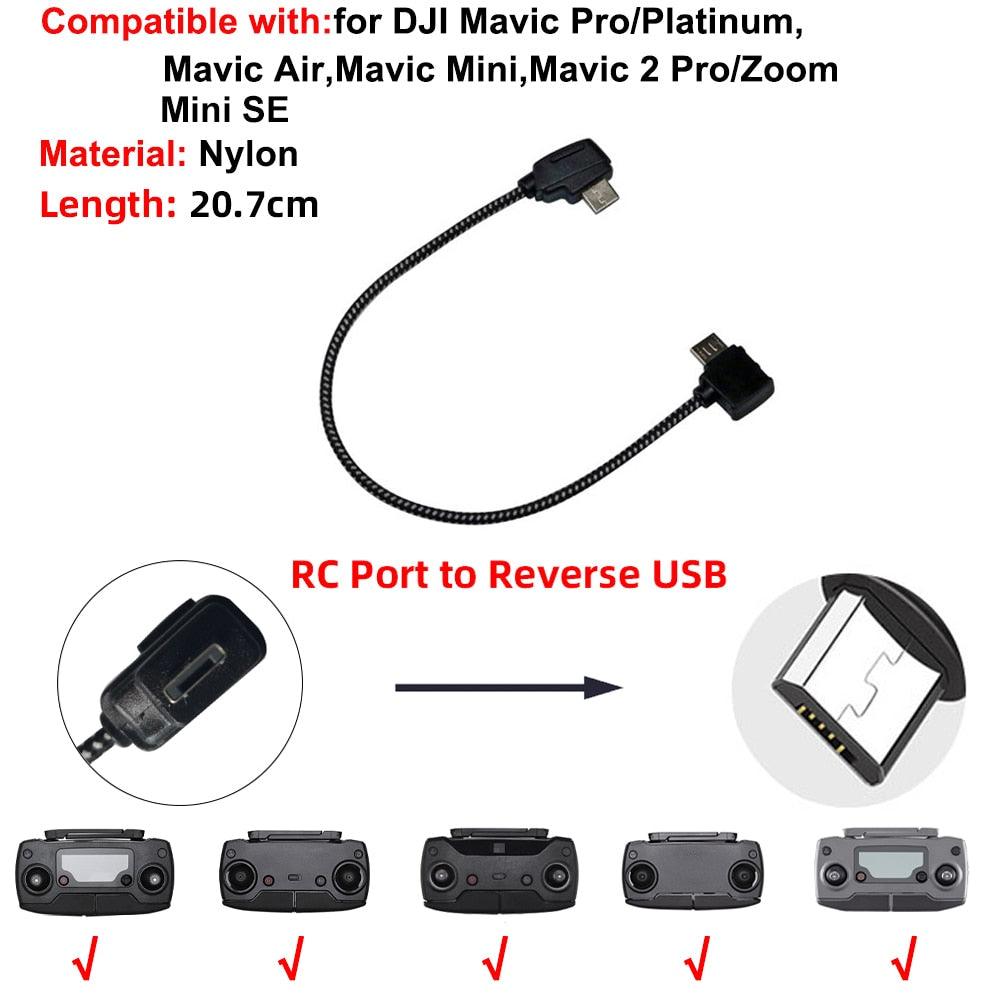 Data Cable OTG Remote Controller to Phone Tablet Connector USB TypeC IOS Extend for DJI Mavic MINI/2/3 Pro/SE/Pro/Air/Mavic 2/3 17 Data Cable OTG Remote Controller to Phone Tablet Connector USB TypeC IOS Extend for DJI Mavic MINI/2/3 Pro/SE/Pro/Air/Mavic 2/3 - Image 17
