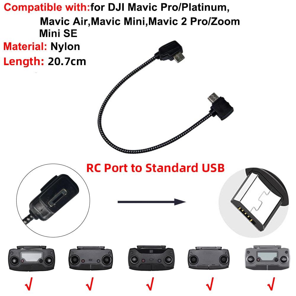 Data Cable OTG Remote Controller to Phone Tablet Connector USB TypeC IOS Extend for DJI Mavic MINI/2/3 Pro/SE/Pro/Air/Mavic 2/3 9 Data Cable OTG Remote Controller to Phone Tablet Connector USB TypeC IOS Extend for DJI Mavic MINI/2/3 Pro/SE/Pro/Air/Mavic 2/3 - Image 9