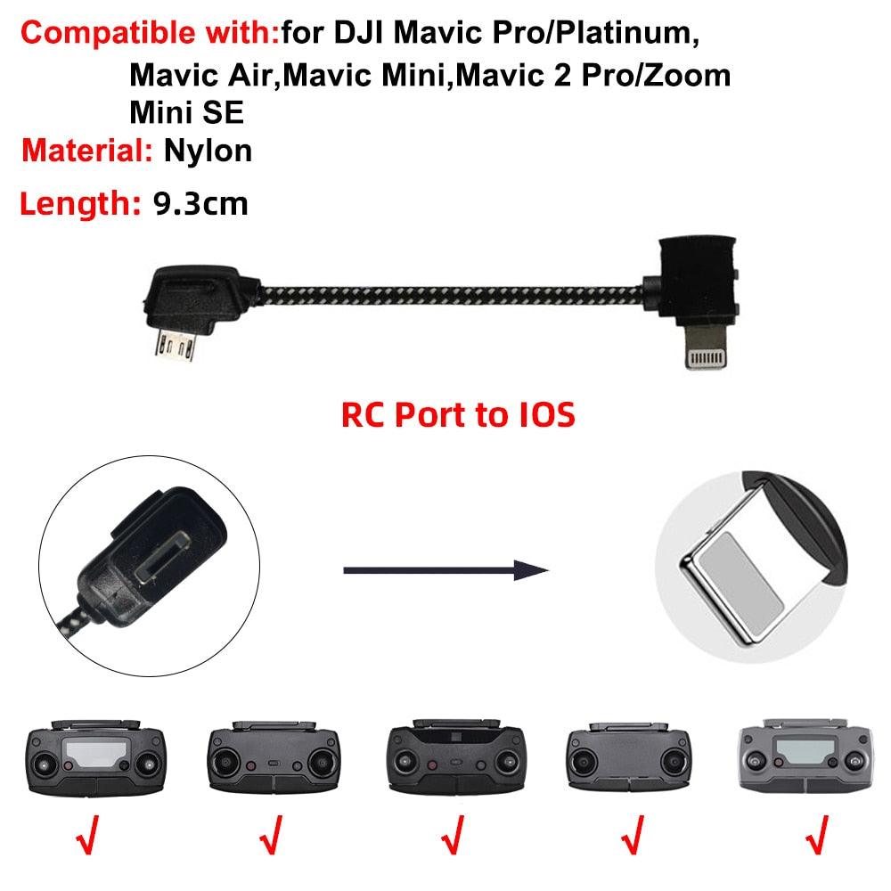 Data Cable OTG Remote Controller to Phone Tablet Connector USB TypeC IOS Extend for DJI Mavic MINI/2/3 Pro/SE/Pro/Air/Mavic 2/3 7 Data Cable OTG Remote Controller to Phone Tablet Connector USB TypeC IOS Extend for DJI Mavic MINI/2/3 Pro/SE/Pro/Air/Mavic 2/3 - Image 7