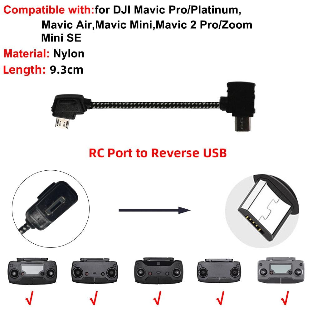 Data Cable OTG Remote Controller to Phone Tablet Connector USB TypeC IOS Extend for DJI Mavic MINI/2/3 Pro/SE/Pro/Air/Mavic 2/3 18 Data Cable OTG Remote Controller to Phone Tablet Connector USB TypeC IOS Extend for DJI Mavic MINI/2/3 Pro/SE/Pro/Air/Mavic 2/3 - Image 18