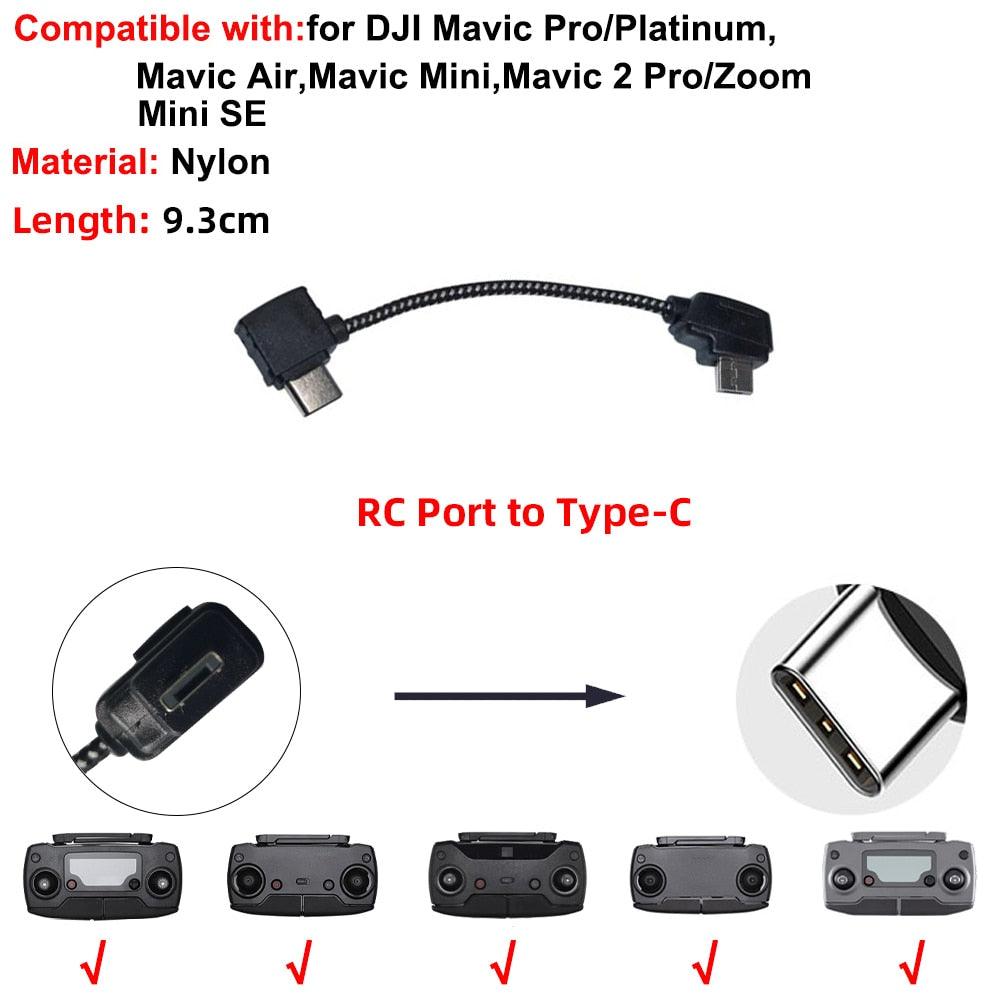 Data Cable OTG Remote Controller to Phone Tablet Connector USB TypeC IOS Extend for DJI Mavic MINI/2/3 Pro/SE/Pro/Air/Mavic 2/3 10 Data Cable OTG Remote Controller to Phone Tablet Connector USB TypeC IOS Extend for DJI Mavic MINI/2/3 Pro/SE/Pro/Air/Mavic 2/3 - Image 10