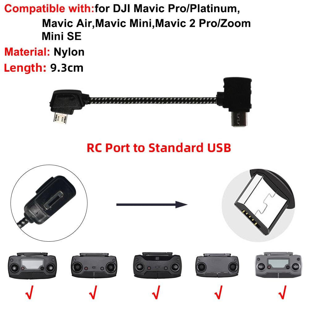 Data Cable OTG Remote Controller to Phone Tablet Connector USB TypeC IOS Extend for DJI Mavic MINI/2/3 Pro/SE/Pro/Air/Mavic 2/3 22 Data Cable OTG Remote Controller to Phone Tablet Connector USB TypeC IOS Extend for DJI Mavic MINI/2/3 Pro/SE/Pro/Air/Mavic 2/3 - Image 22