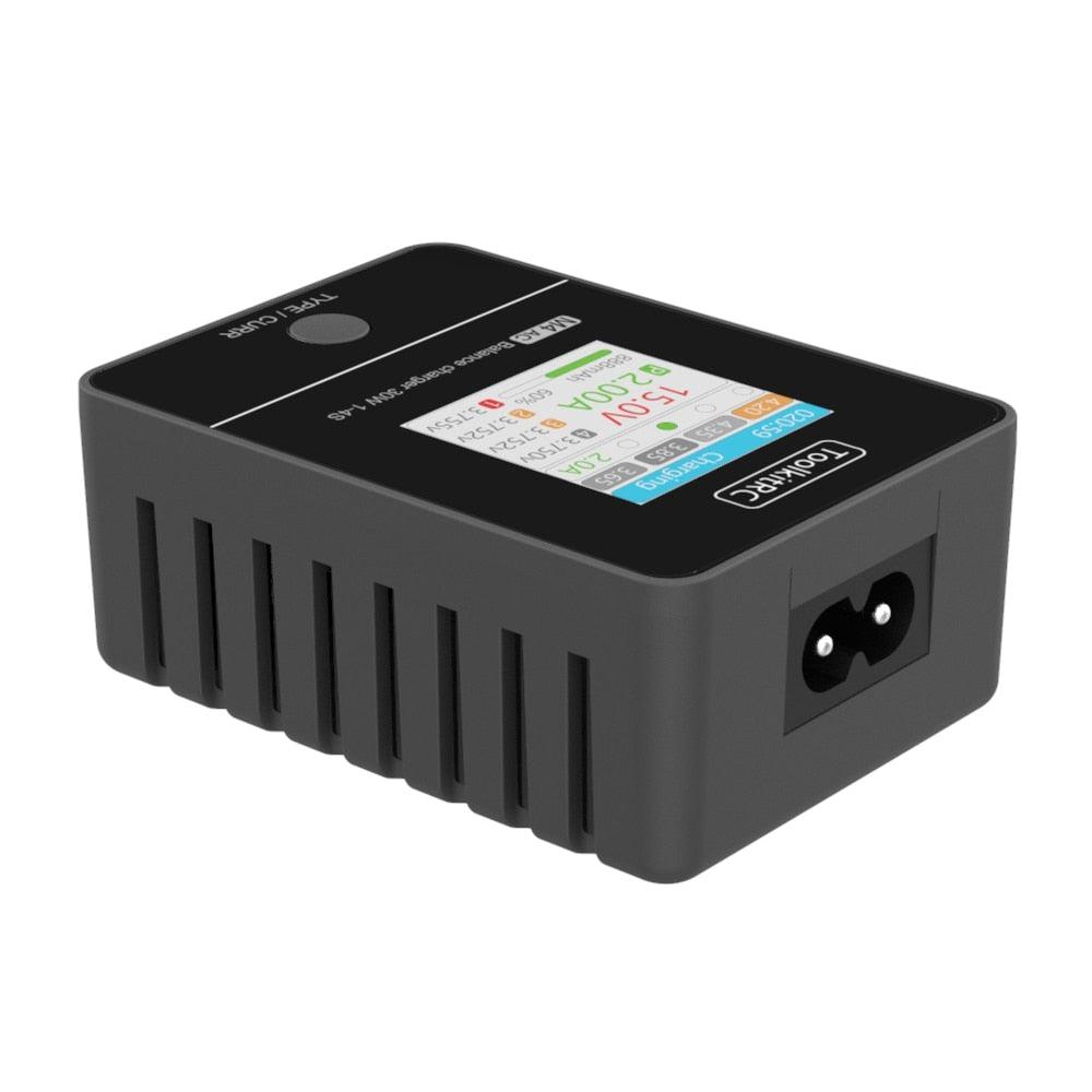 ToolkitRC M4AC 30W LiPO LiFE LiHV Compact AC Charger 1-4S XT30/ XT60 Interface for RC Model FPV Racing Freestyle Drone Batteries - Image 6