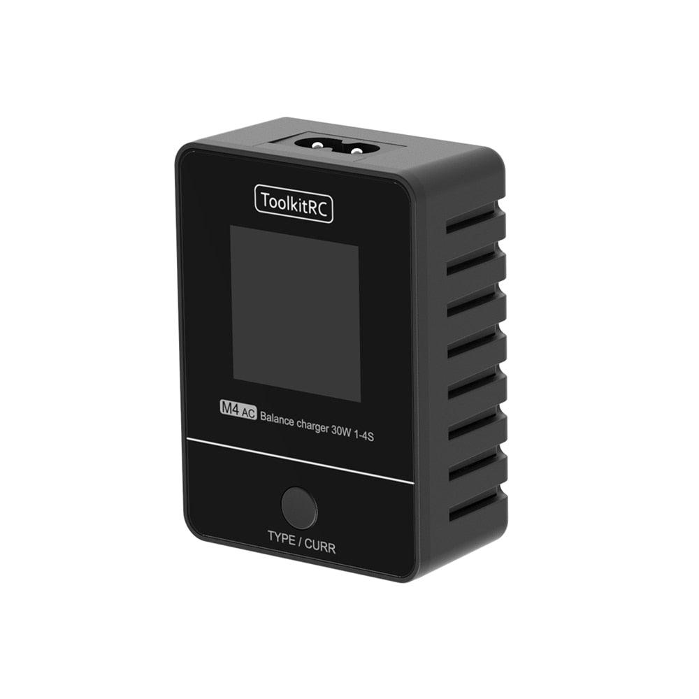 ToolkitRC M4AC 30W LiPO LiFE LiHV Compact AC Charger 1-4S XT30/ XT60 Interface for RC Model FPV Racing Freestyle Drone Batteries - Image 4