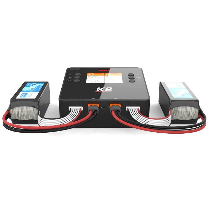 ISDT K2 Charger - AC 200W DC 500W*2 Dual Channel Balance Lipo Discharger Charger for Lipo NiMh Pb Battery RC FPV Racing Drone Charger 6 ISDT K2 Charger - AC 200W DC 500W*2 Dual Channel Balance Lipo Discharger Charger for Lipo NiMh Pb Battery RC FPV Racing Drone Charger - Image 6