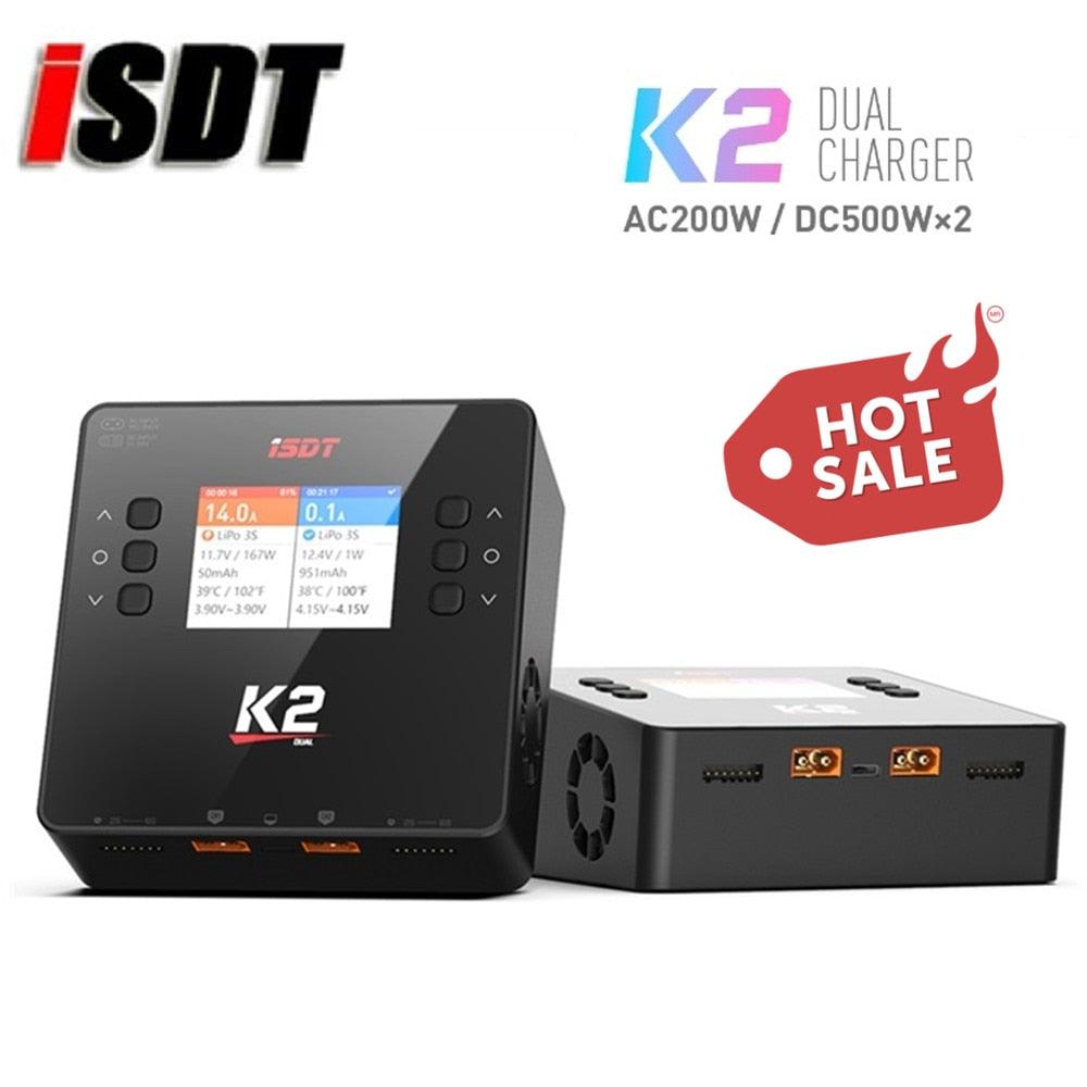 ISDT K2 Charger - AC 200W DC 500W*2 Dual Channel Balance Lipo Discharger Charger for Lipo NiMh Pb Battery RC FPV Racing Drone Charger — изображение 4