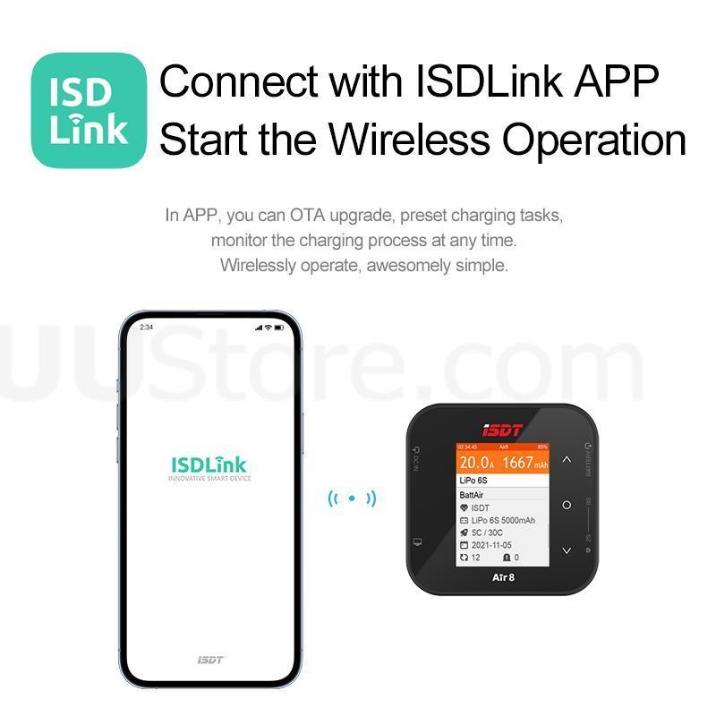 ISDT Air8 Charger - Lipo power Balance Battery Charger Discharger 20A 500W DC 1-8S Li-Po Li-Hv Li-Ion Li-Fe NiMH Ni-Cd Pb FPV Drone Charger 6 ISDT Air8 Charger - Lipo power Balance Battery Charger Discharger 20A 500W DC 1-8S Li-Po Li-Hv Li-Ion Li-Fe NiMH Ni-Cd Pb FPV Drone Charger - Image 6