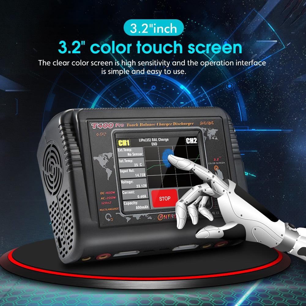 HTRC T400 Pro RC Lipo Charger - Dual DC 400W AC 200W 6S 12A*2 Discharger For LiPo LiHV LiFe Lilon NiCd NiMh Pb battery FPV Drone Charger - Image 6