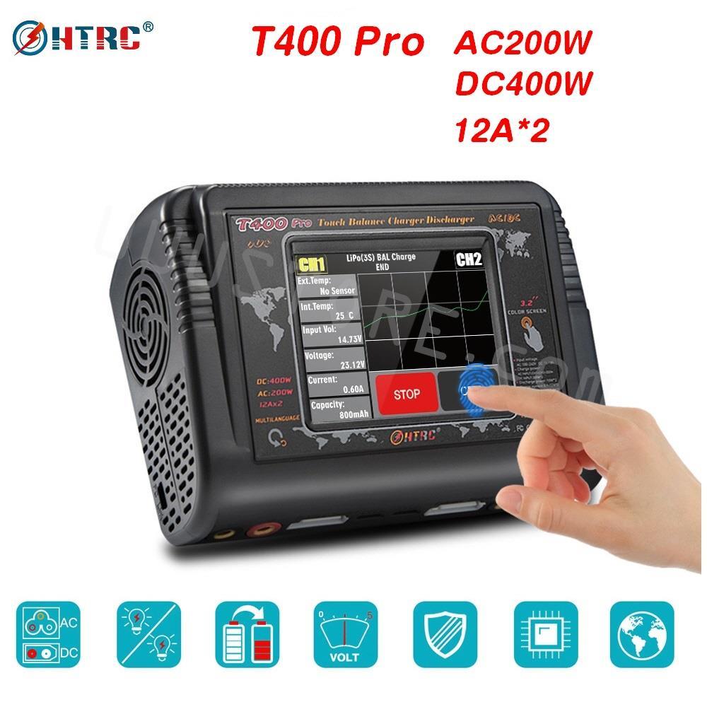 HTRC T400 Pro RC Lipo Charger - Dual DC 400W AC 200W 6S 12A*2 Discharger For LiPo LiHV LiFe Lilon NiCd NiMh Pb battery FPV Drone Charger - Image 3