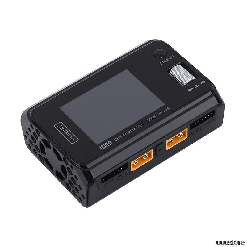 ToolkitRC M6D Charger - 500W 15A DC Dual Channel MINI Smart Charger Discharger For 1-6S Lipo Battery FPV Model Spare Part Replace M8 Drone Battery Charger — изображение 6