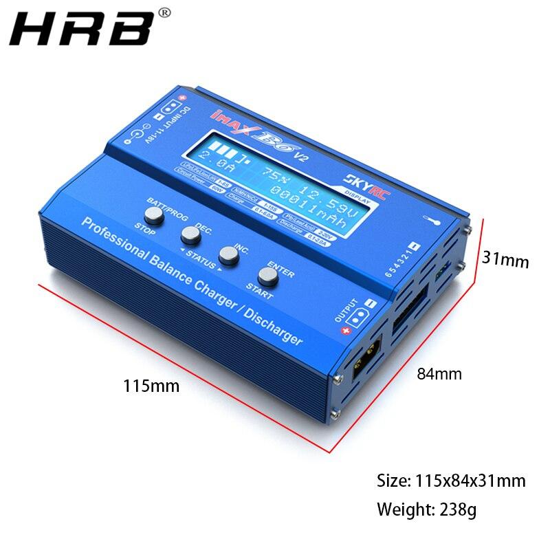 Skyrc iMax B6 V2 Charger - Lipo LiHV NiMh LiFe Battery Balance LCD Screen RC Parts 60W 6A Discharger with XT60 Plug Charging Wire - Image 5