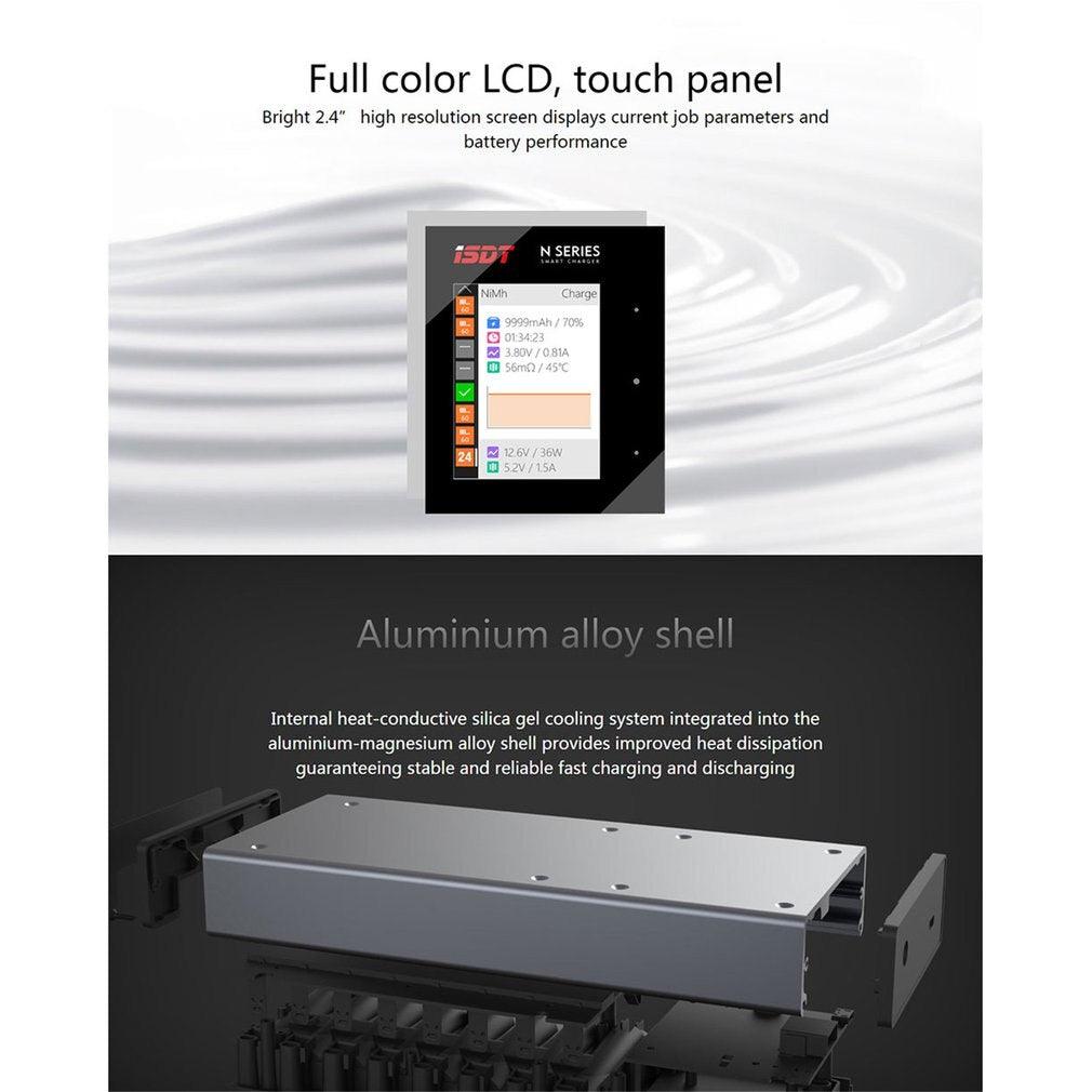 ISDT N8 Charger - 18W 1.5A 8 Slots LCD AA/AAA Quick Charger for LiIon LiHv Life NiMh Nicd Nizn RC Models Part Drone Charger 4 ISDT N8 Charger - 18W 1.5A 8 Slots LCD AA/AAA Quick Charger for LiIon LiHv Life NiMh Nicd Nizn RC Models Part Drone Charger - Image 4