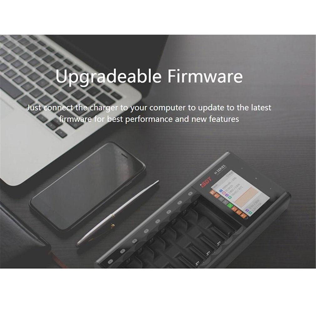 ISDT N8 Charger - 18W 1.5A 8 Slots LCD AA/AAA Quick Charger for LiIon LiHv Life NiMh Nicd Nizn RC Models Part Drone Charger 2 ISDT N8 Charger - 18W 1.5A 8 Slots LCD AA/AAA Quick Charger for LiIon LiHv Life NiMh Nicd Nizn RC Models Part Drone Charger - Image 2