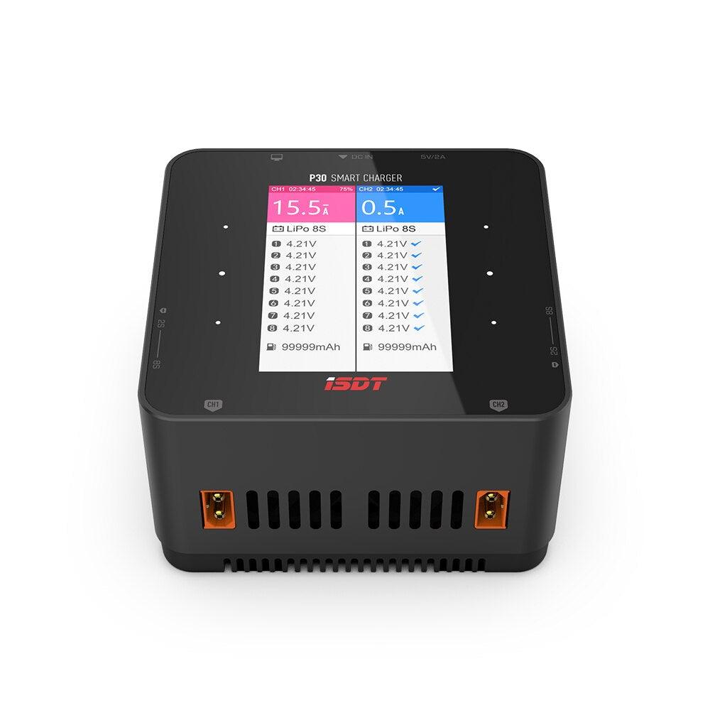 ISDT P30 Charger - 1000WX2 30AX2 High Power Dual Channel BattGo Battery Balance FPV Drone Charger Discharger for 1-8S Lipo Battery RC FPV Drone 2 ISDT P30 Charger - 1000WX2 30AX2 High Power Dual Channel BattGo Battery Balance FPV Drone Charger Discharger for 1-8S Lipo Battery RC FPV Drone - Image 2