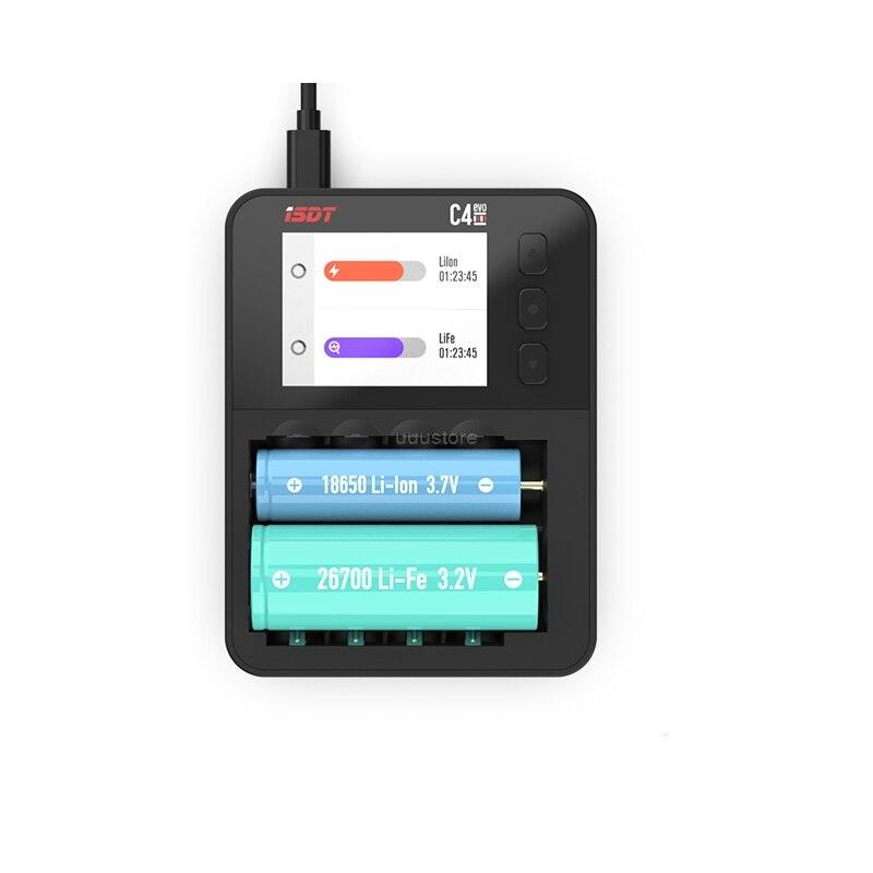 ISDT C4 EVO Smart Battery Charger - with Type-C QC3.0 Output for AA AAA Li-ion Battery with IPS Display Screen and Fire Prevention 5 ISDT C4 EVO Smart Battery Charger - with Type-C QC3.0 Output for AA AAA Li-ion Battery with IPS Display Screen and Fire Prevention - صورة ISDT C4 EVO Smart Battery Charger - with Type-C QC3.0 Output for AA AAA Li-ion Battery with IPS Display Screen and Fire Prevention - صورة 5