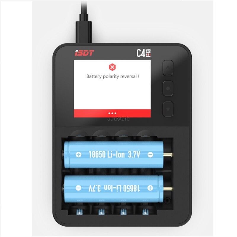 ISDT C4 EVO Smart Battery Charger - with Type-C QC3.0 Output for AA AAA Li-ion Battery with IPS Display Screen and Fire Prevention 2 ISDT C4 EVO Smart Battery Charger - with Type-C QC3.0 Output for AA AAA Li-ion Battery with IPS Display Screen and Fire Prevention - Image 2