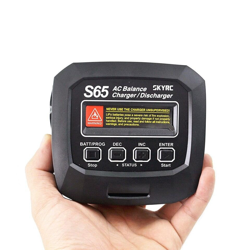 SKYRC S65 AC Balance Charger - 10W Discharger XT60 Connector 65W 6A Smart Charger for LiPo/LiFe/Lilon/NiMH/NiCd/PB/LiHV VS B6 S60
