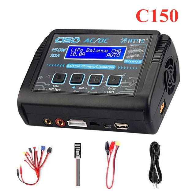 HTRC T240 Duo Lipo Charger - Battery Discharger Dual Channel AC 150W DC 240W Touch Screen RC Charger for Model Car Toy — изображение 6