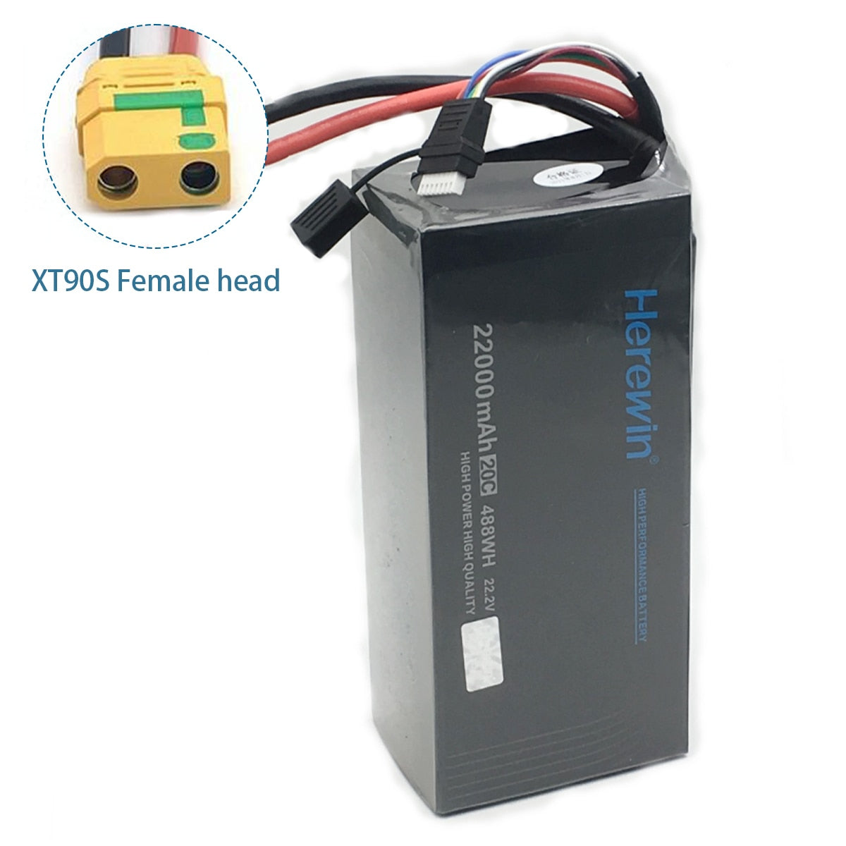 Herewin RC LiPo Battery 6S 22.2V 22000mAh 20C For RC Car Airplane Tank Drone Toy Models 6s RC Agriculture Drone Battery — изображение 4