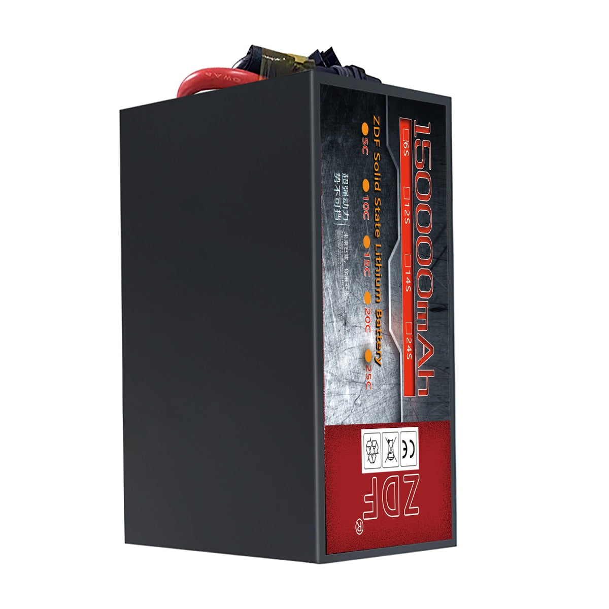 ZDF High Capacity solid-state Big lithium battery 150000mah 6s 12s 14s 18s 24s large drone battery For Big Load Multirotor FPV UAV Agriculture Drone Battery