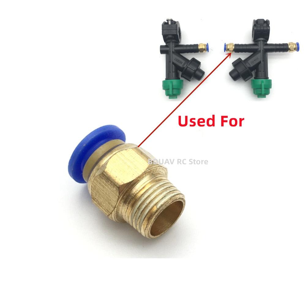 6mm 8mm LICHENG Nozzle water outlet connector - trachea quick connector/external thread straight through for agricultural drones 2 6mm 8mm LICHENG Nozzle water outlet connector - trachea quick connector/external thread straight through for agricultural drones - صورة 6mm 8mm LICHENG Nozzle water outlet connector - trachea quick connector/external thread straight through for agricultural drones - صورة 2