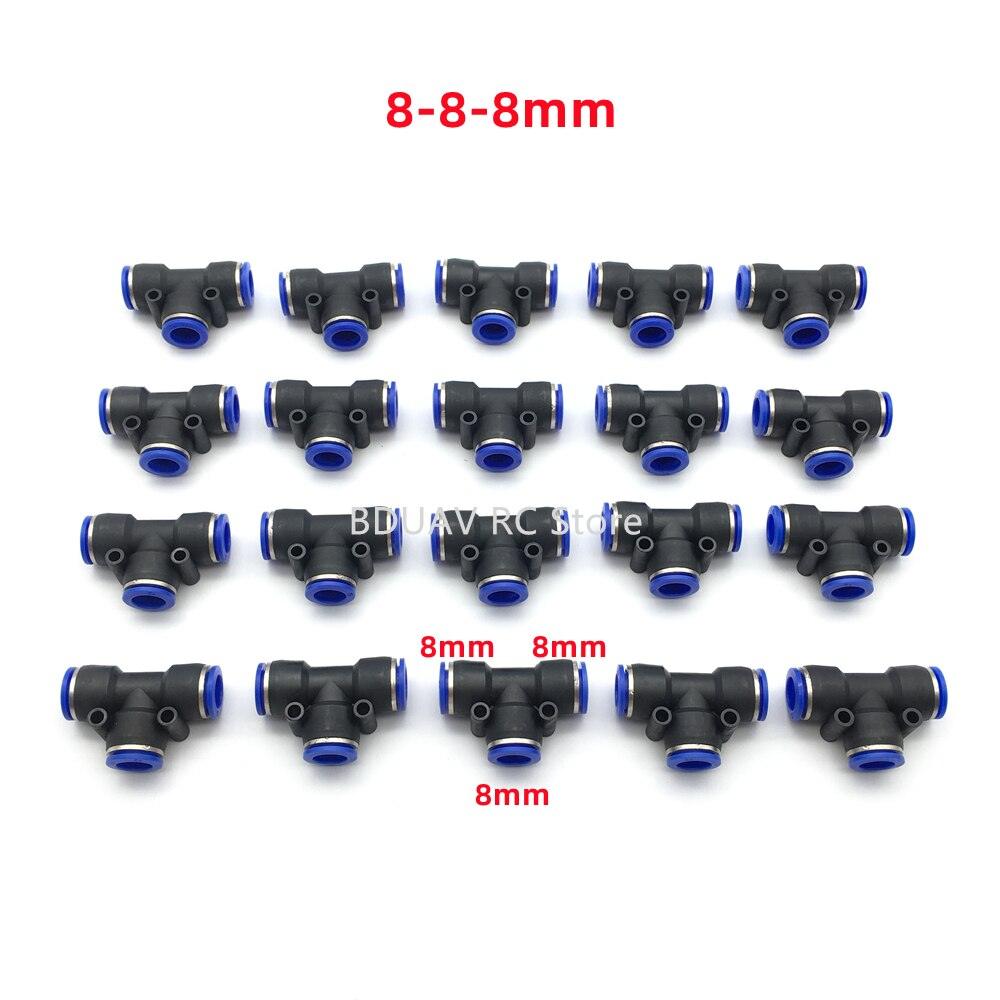T-Type Air Tube Quick Connector - 20 pcs 8 mm 12 mm Plastic Pneumatic Tee Fitting T-Type Air Tube Quick Connector for Agricultural Drones 3 T-Type Air Tube Quick Connector - 20 pcs 8 mm 12 mm Plastic Pneumatic Tee Fitting T-Type Air Tube Quick Connector for Agricultural Drones - صورة T-Type Air Tube Quick Connector - 20 pcs 8 mm 12 mm Plastic Pneumatic Tee Fitting T-Type Air Tube Quick Connector for Agricultural Drones - صورة 3