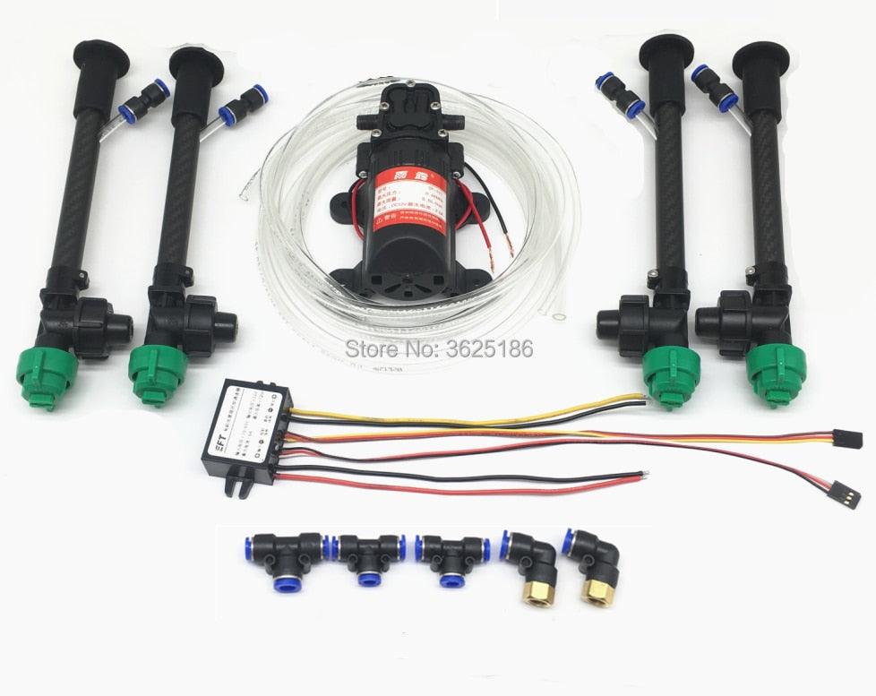 Spray system - Pressure nozzles , water pump, governor, step-down module, water pipe for Plant protection machine Agriculture Drone Accessories