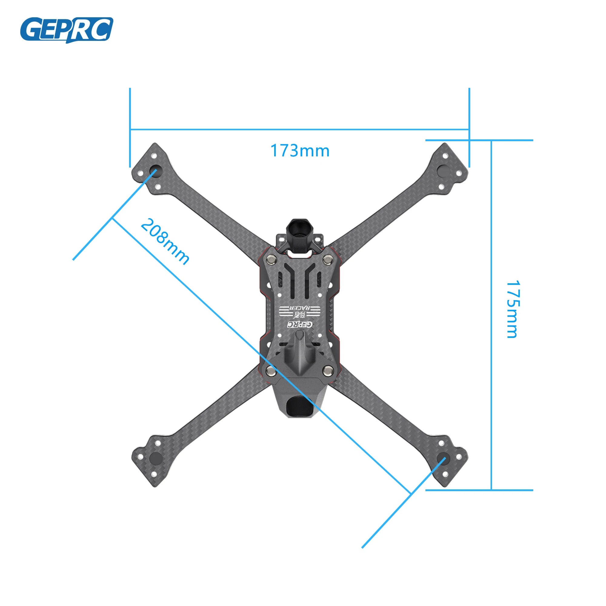 GEPRC Racer Frame Parts - Racing Frame 3D Shark Fin 7075 Aviation Aluminum Alloy Splint FPV Quadcopter DIY RC for Drone 5 GEPRC Racer Frame Parts - Racing Frame 3D Shark Fin 7075 Aviation Aluminum Alloy Splint FPV Quadcopter DIY RC for Drone — изображение 5