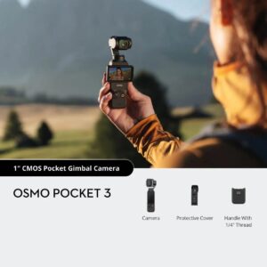 DJI Osmo Pocket 3 - Vlogging Camera with 1'' CMOS&4K/120fps Video Face/Object Tracking 2" Rotatable Touchscreen Small Video Camera