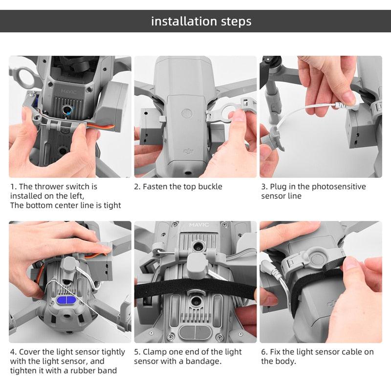 Airdrop System for DJI Mavic air 2/Air 2S Mini 2 Mavic 2 Pro Drone Fishing Bait Gift Rescue Remote Thrower for FIMI X8 SE 2020 4 Airdrop System for DJI Mavic air 2/Air 2S Mini 2 Mavic 2 Pro Drone Fishing Bait Gift Rescue Remote Thrower for FIMI X8 SE 2020 - Image 4