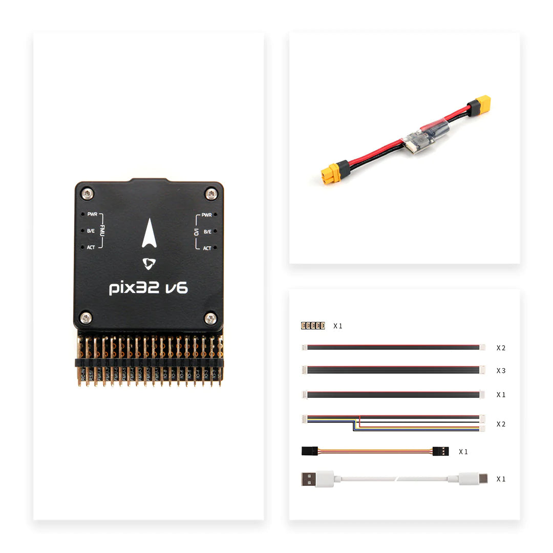 Holybro Pix32 v6 Flight Controller - Based STM32H743 FC Module Standard Set Mini Set With M8N/M9N/M10 GPS 12 Holybro Pix32 v6 Flight Controller - Based STM32H743 FC Module Standard Set Mini Set With M8N/M9N/M10 GPS — изображение 12