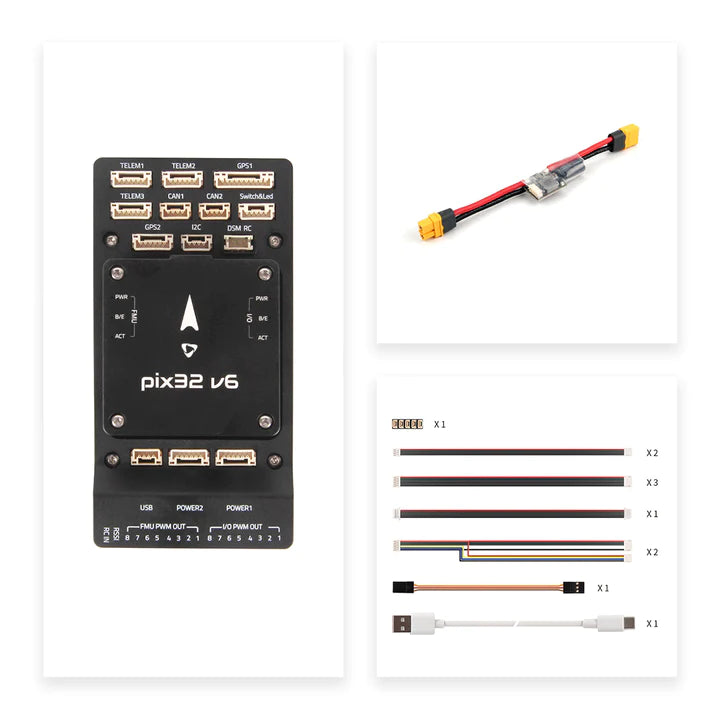 Holybro Pix32 v6 Flight Controller - Based STM32H743 FC Module Standard Set Mini Set With M8N/M9N/M10 GPS 9 Holybro Pix32 v6 Flight Controller - Based STM32H743 FC Module Standard Set Mini Set With M8N/M9N/M10 GPS — изображение 9