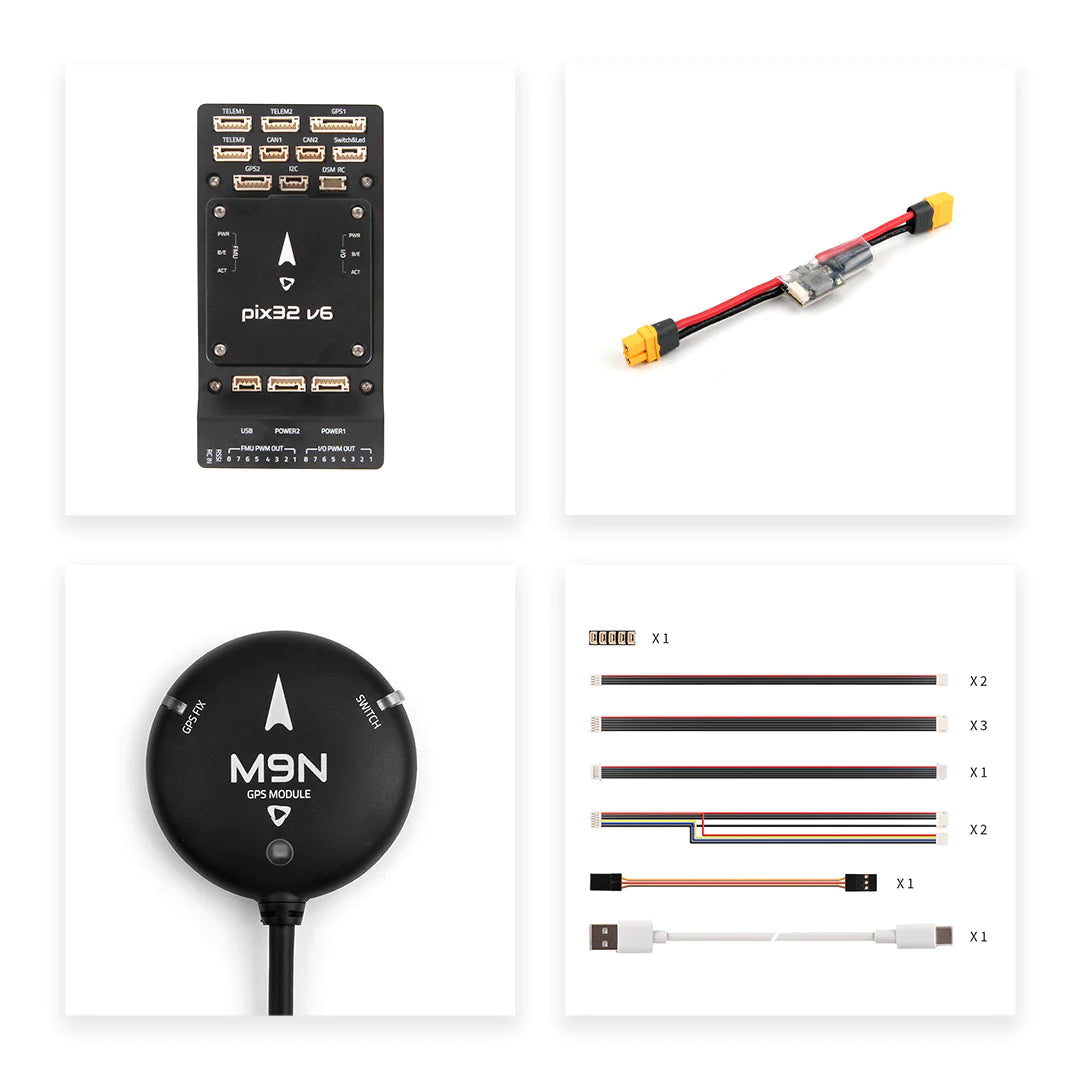 Holybro Pix32 v6 Flight Controller - Based STM32H743 FC Module Standard Set Mini Set With M8N/M9N/M10 GPS 7 Holybro Pix32 v6 Flight Controller - Based STM32H743 FC Module Standard Set Mini Set With M8N/M9N/M10 GPS — изображение 7