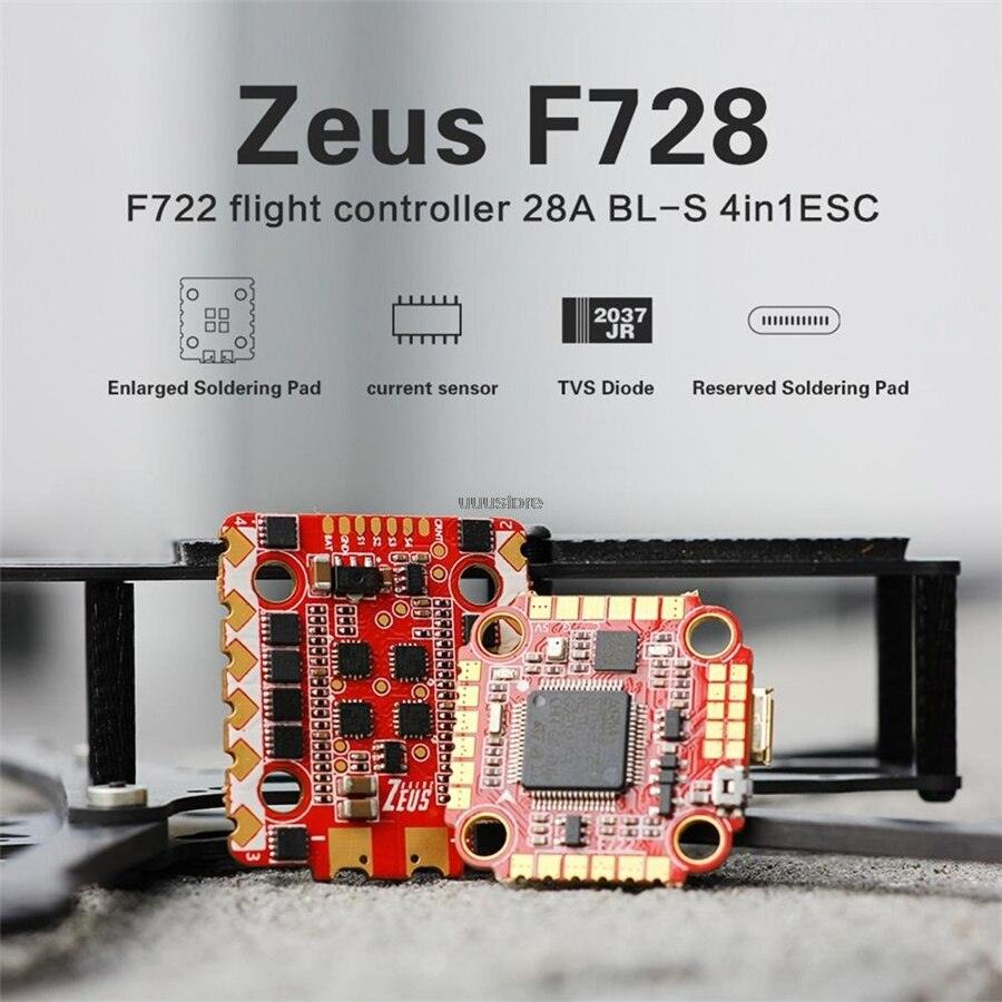 HGLRC Zeus F728 - 20x20mm STACK 3-6S F722 HGLRCF722 Flight Controller 28A BL_S 4in1 ESC Support I2C function For RC Racing drone 2 HGLRC Zeus F728 - 20x20mm STACK 3-6S F722 HGLRCF722 Flight Controller 28A BL_S 4in1 ESC Support I2C function For RC Racing drone — изображение 2