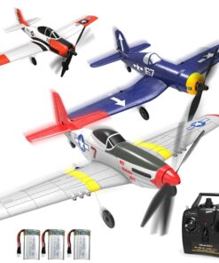 EPP 400mm P51D Mustang/F4U Corsair/T28 Trojan 4-Ch 2.4G 6-Axis Gyro Beginner Airplane With Xpilot Stabilizer RTF RC Plane