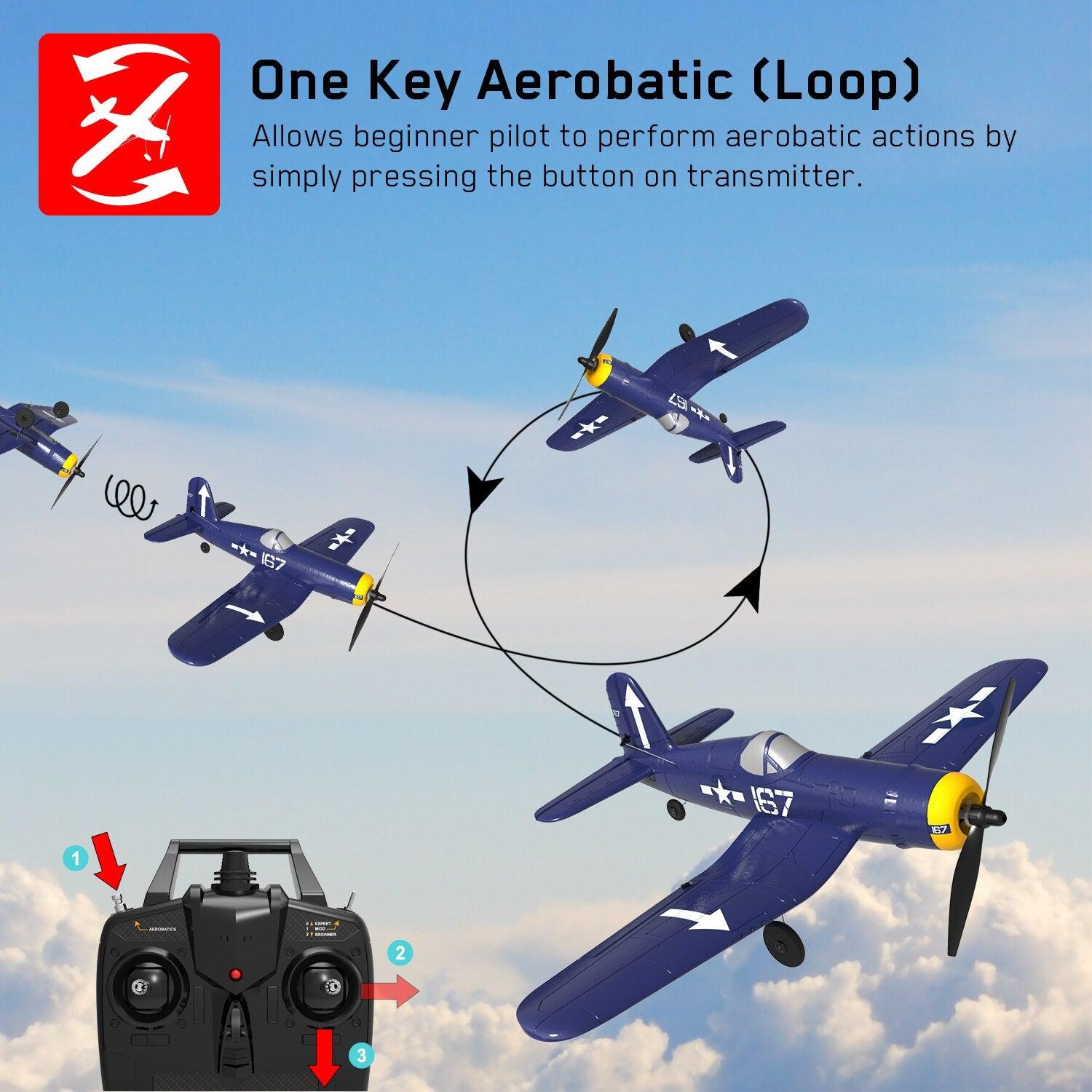 F4U Corsair RC Plane - EPP 761-8 400mm Wingspan RC Airplane One-key Aerobatic RTF Remote Control Aircraft Toys 8 F4U Corsair RC Plane - EPP 761-8 400mm Wingspan RC Airplane One-key Aerobatic RTF Remote Control Aircraft Toys - Image 8