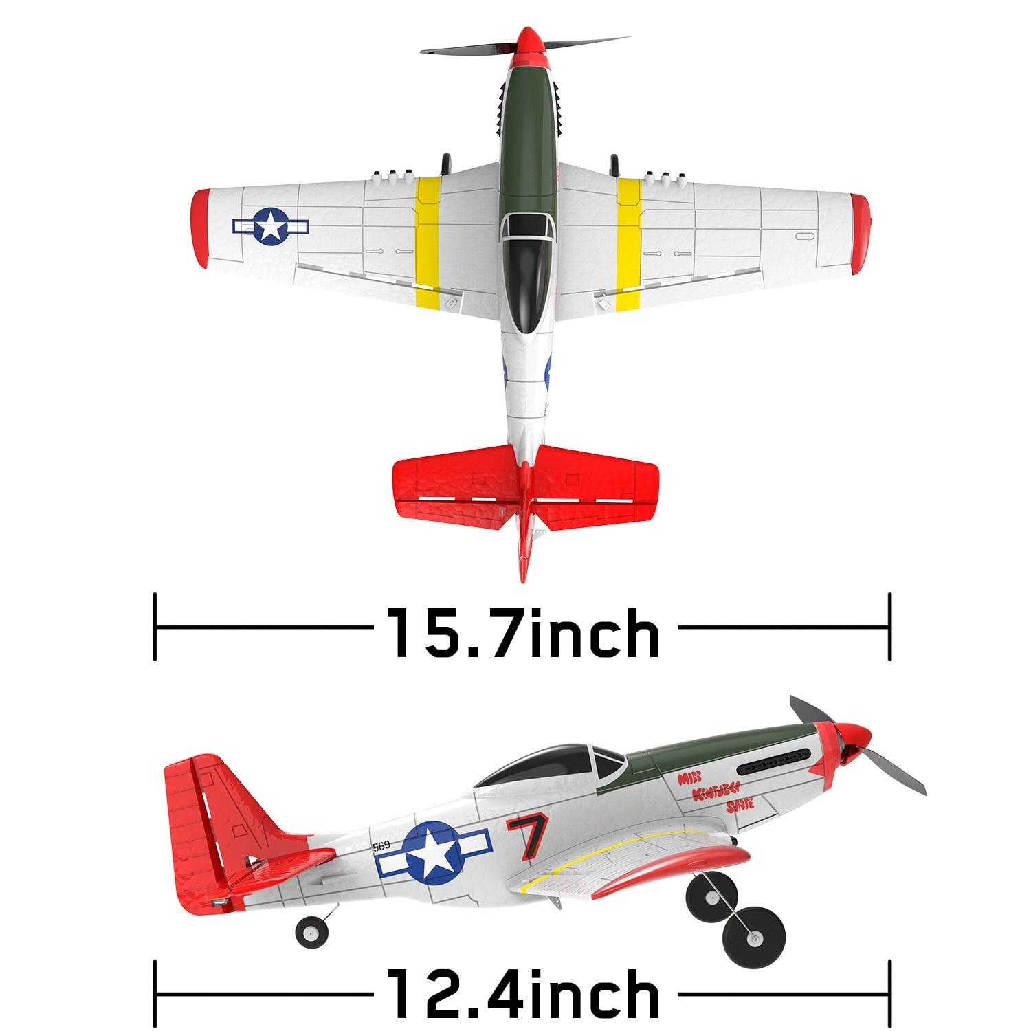 P51D RC Airplane - 2-Ch/4-Ch One-key Aerobatic RC Plane RTF Mustang Aircraft W/Xpilot Stabilization System (761-5 RTF) 9 P51D RC Airplane - 2-Ch/4-Ch One-key Aerobatic RC Plane RTF Mustang Aircraft W/Xpilot Stabilization System (761-5 RTF) — изображение 9