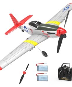 Volantex RC 761-5 RTF Airplane - 4CH RC Trainer Airplane Mustang P51 RTF with Xpilot Stabilization System Remote Control Plane Toys for Boys Beginner