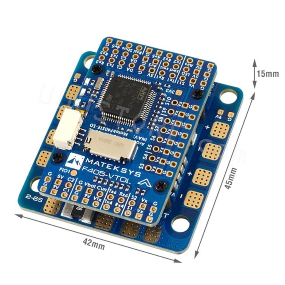 MATEK F405-VTOL Flight Controller - Baro OSD MicroSD Card Blackbox 2-6S LiPo ArduPilot INAV for RC Multirotor Fixed-Wing Airplane 4 MATEK F405-VTOL Flight Controller - Baro OSD MicroSD Card Blackbox 2-6S LiPo ArduPilot INAV for RC Multirotor Fixed-Wing Airplane - Image 4