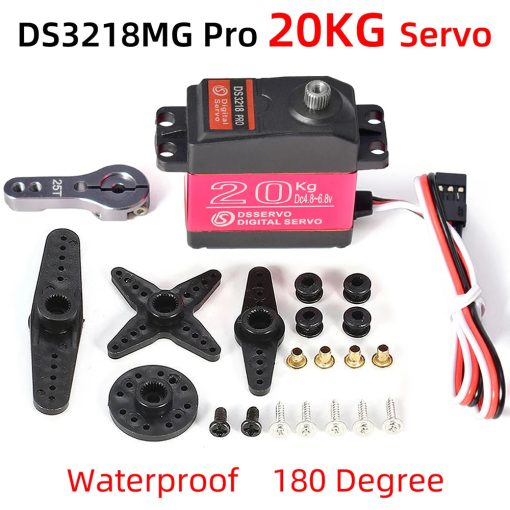 Dsservo DS3218 PRO - 20KG 180° 270° Waterproof Servo 1/8 1/10 High Speed Metal Gear Digital Servo for 1/8 1/10 RC Cars - Image 5
