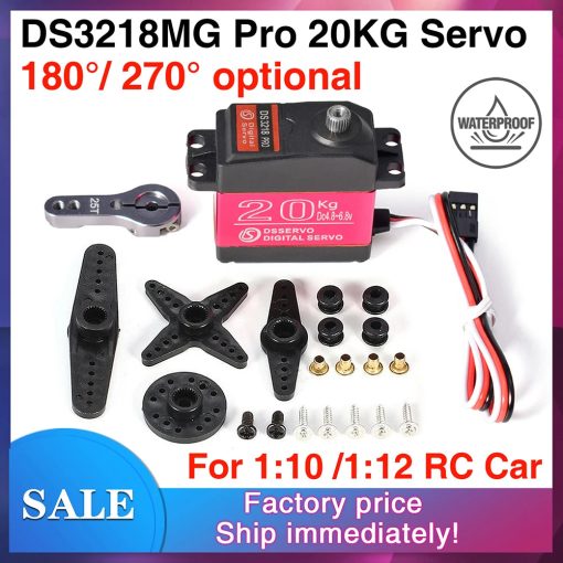 Dsservo DS3218 PRO - 20KG 180° 270° Waterproof Servo 1/8 1/10 High Speed Metal Gear Digital Servo for 1/8 1/10 RC Cars - Image 3
