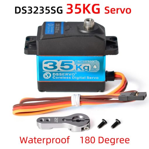 Dsservo DS3235 - 7.4V 35KG 180/270 Degree 0.11 sec/60° Waterproof Servo Metal Gear Digital Servo Baja Servo w/Metal Arm for 1/8 1/10 1/12 RC Cars 7 Dsservo DS3235 - 7.4V 35KG 180/270 Degree 0.11 sec/60° Waterproof Servo Metal Gear Digital Servo Baja Servo w/Metal Arm for 1/8 1/10 1/12 RC Cars - Image 7