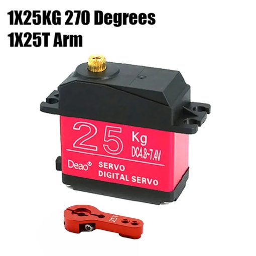Deao 20kg 25kg 30kg 35kg Servo - 180° 270° High Torque Digital Servo Waterproof  Metal Gear 25t Rc Truck Mechanical Arm - Image 9